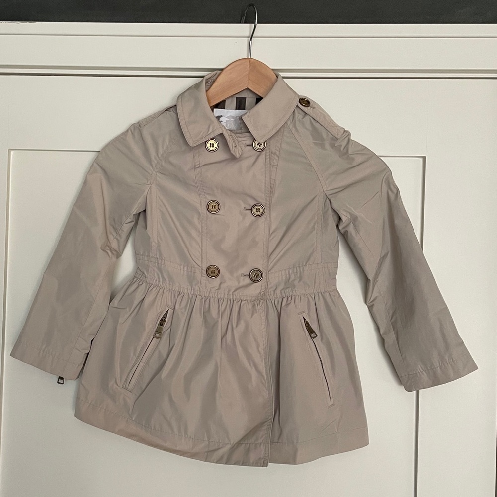 Burberry Girls’ Double-Breasted Trench Coat